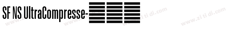 SF NS UltraCompresse字体转换